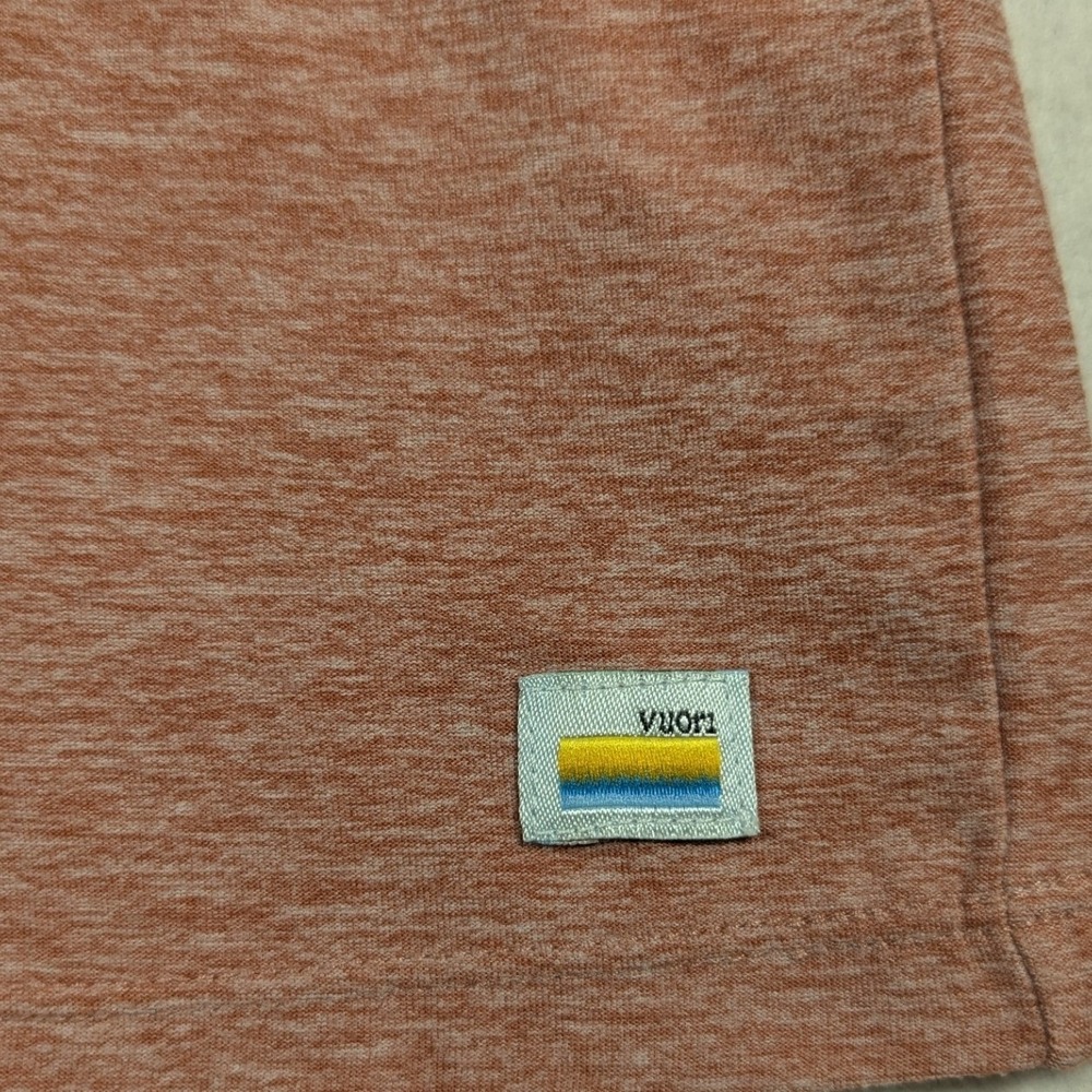Vuori Strato Tech Polo Mens Large Terracotta Heather Short Sleeve Shirt V188 - Picture 6 of 7